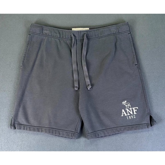 Abercrombie Fitch Sweat Shorts Mens XL Grey Distressed Baggy Y2K Lounge - Picture 1 of 9